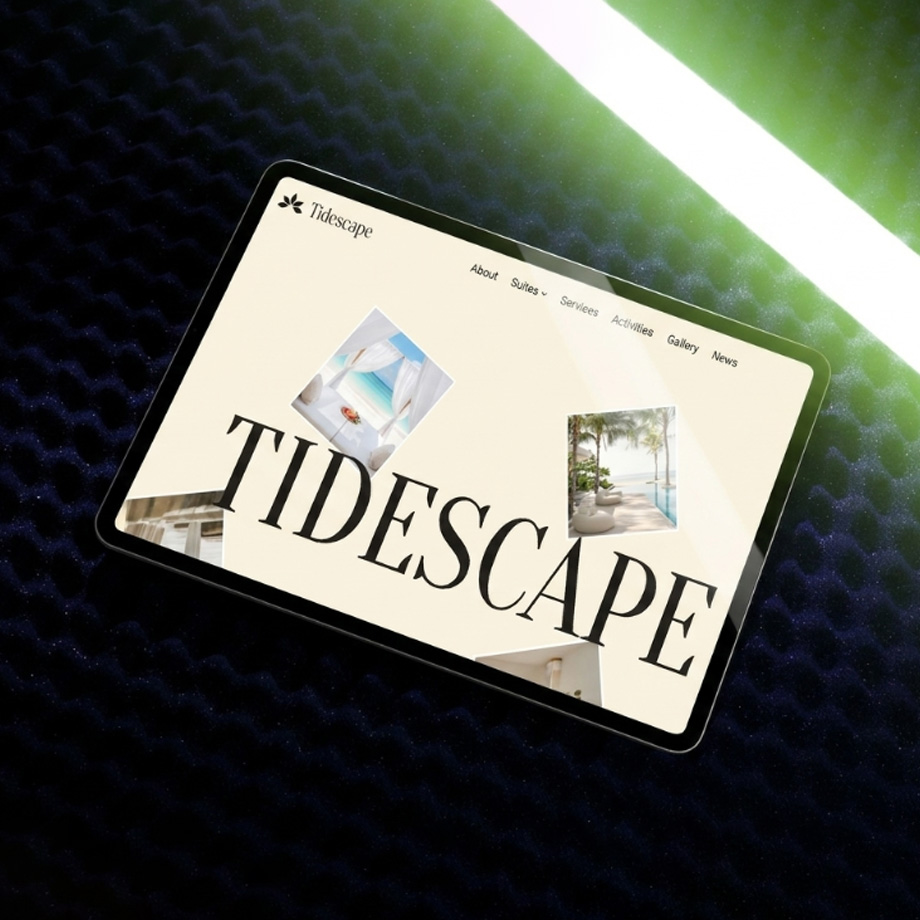 TideScape hospitality experience on tablet